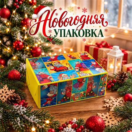 Новогодняя упаковка Дед Мороз 18503