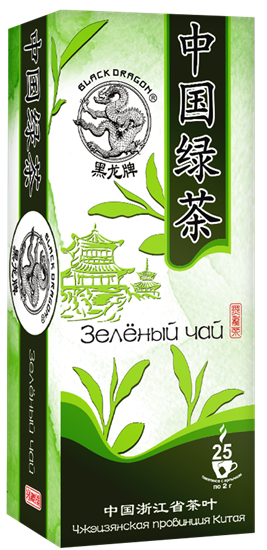 Чай ™ "Черный дракон" Зелёный пакет 2г*25п VM-00001095