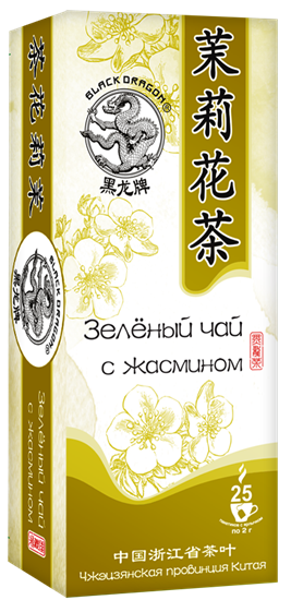 Чай ™ "Черный дракон" Жасминовый зелёный пакет 2г*25п VM-00001097