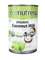 Кокосовое молоко ™  Econutrena  органическое, 17%, 400мл, ж/б