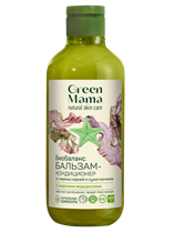 Бальзам-кондиционер ™  Green mama   Биобаланс    от жирных корней и сухих кончиков с морс. вод.