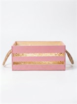 Ящик подарочный КВАДРАТНЫЙ МАЛЕНЬКИЙ с ручками 21см*20см*10 см VM-00008052