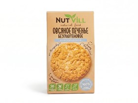 Печенье  ™ "NutVill" овсяное  "Классическое", БЕЗ САХАРА И БЕЗ ГЛЮТЕНА, 85 гр VM-00011479
