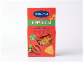 Печенье кречисы ™ " Bezgiutini" со вкусом вяленых томатов, 85 гр УП-00000381