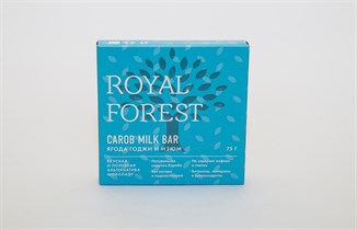 Шоколад из кэроба с изюмом и ягодами годжи Royal Forest Carob Milk Bar 75 г. Шоколад из кэроба с изюмом и ягодами годжи Royal Forest Carob Milk Bar 75 г.